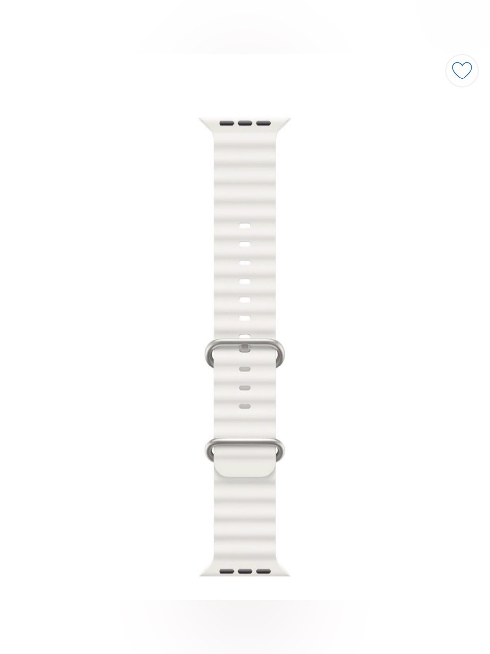 Silicone Watch Band - White Replacement Strap for Smartwatches